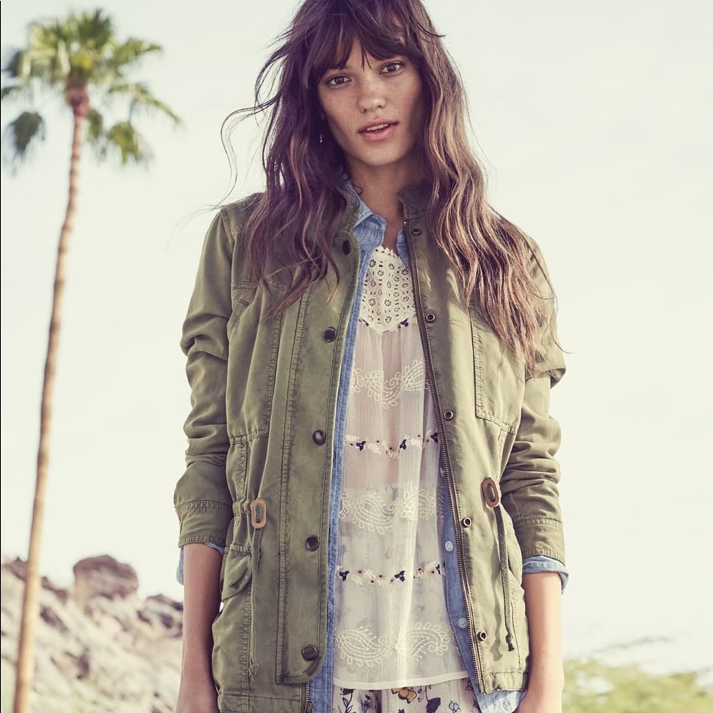 Hinge // drapey military jacket